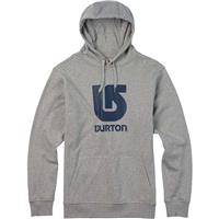 Burton Logo Vertical Pullover Hoodie - Men's - Gray Heather