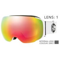 Carve Boss Goggle - White frame with Pink Iridium lens (6173)