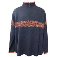 Alpaca Marco Pullover Sweater - Men's - Charcoal/Harvest