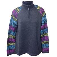 Alpaca Fairlyn Pullover Sweater - Women's - Charcoal/Multi