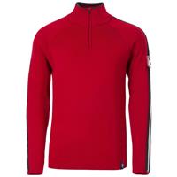 Meister Chase 1/2 Zip Sweater - Men's - Chili Red / Charcoal Heather / Winter White
