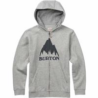 Burton Classic Mountain Full-Zip Hoodie - Boy's - Gray Heather