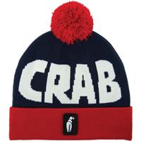 Crab Grab Pom Beanie - Men's - Red / Navy