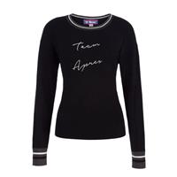 Fera Team Apres Crew Sweater - Women's - Black / Charcoal Htr / White
