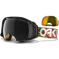 Oakley Airbrake Snow Goggle - Factory Pilot Fear Frame / Dark Grey Lens + Fire Lens (59-117)