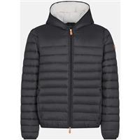 Save the Duck Hooded Puffer Jacket - Men's - Grey Black