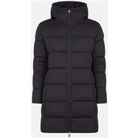 Save the Duck Long Hooded Seal Coat - Women's - Black