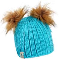 Turtle Fur Puff Balls Beanie - Youth - Turquoise