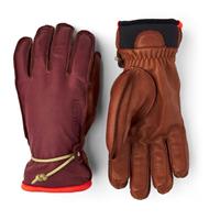 Hestra Wakayama - 5 Finger Glove - Men's - Bordeaux / Brown (590750)