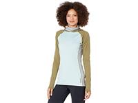 Burton Midweight X Base Layer Long Neck Hoodie - Women's - Martini Olive / Ether Blue