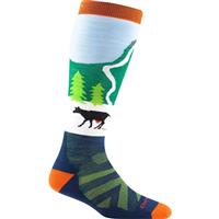 Darn Tough Pow Cow Over The Calf Midweight Sock - Youth - Green