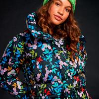 Roxy X Rowley Short Puffer Jacket - Women's - True Black Multifloral (KVJ7)