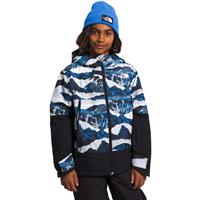 The North Face Freedom Insulated Jacket - Boy's - Optic Blue Mountain Traverse Print