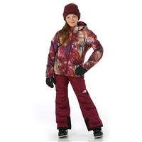 The North Face Freedom Insulated Jacket - Girl's - Boysenberry Paint Lightening Small Print