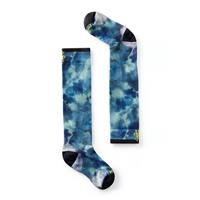Smartwool Ski Zero Cushion Tie Dye Print OTC Socks - Youth - Deep Navy