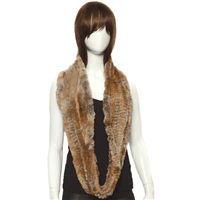 Mitchie's Matchings Rabbit Fur Double Infinity Scarf - Women's - Goma