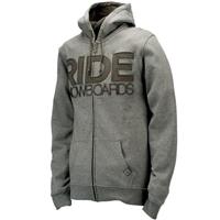 Ride Heathered Full Zip Hoodie - Men's - Gray