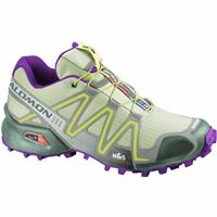 Salomon Speedcross 3 Trail Running Shoes - Women's - Green Tea / Chalk Grey / Pop Green