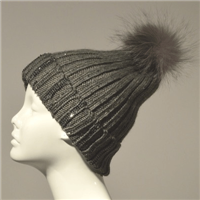 Mitchie's Matchings Knit Hat with Sparkles - Women's - Grey