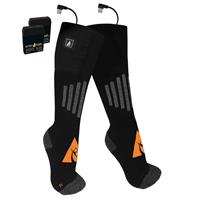 ActionHeat 5V Battery Heated Wool Socks - Black / Orange