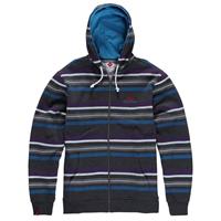 Foursquare Multi Stripe Full Zip Hoodie - Men's - Layered Form Charcoal Grey