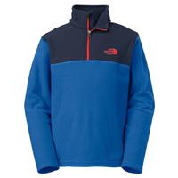 The North Face Glacier 1/4 Zip - Boy's - Monster Blue / Fiery Red
