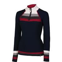Neve Taylor Zip Neck Sweater - Women's - Navy