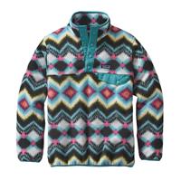 Patagonia Lightweight Synchilla Snap-T Pullover - Girl's - Timber / Violet