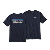 Patagonia P-6 Logo Cotton T-Shirt - Men's - Navy Blue