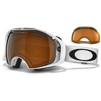 Oakley Airbrake Snow Goggle - Polished White Frame / Black Iridium Lens + Persimmon Lens (57-459)