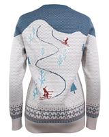 Ski the East Powder Day Shredder Sweater - Women's - Teal / Gray