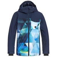Quiksilver Mission Block Jacket - Boy's - Lime Green Stretch The Universe (325)
