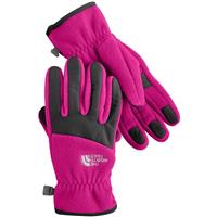 The North Face Denali Gloves - Girl's - Razzle Pink / TNF Black