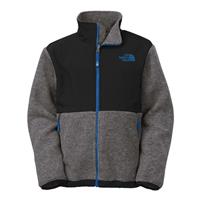 The North Face Denali Jacket - Boy's - Recycled Charcoal Grey Heather / Snorkel Blue