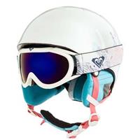 Roxy Misty Goggle & Helmet Set - Girl's - Bright White Animal (WBB9)
