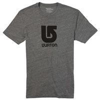 Burton Logo Vertical Slim Short Sleeve Tee - Men's - Gray Heather