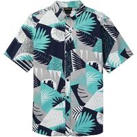 Burton Shabooya Camp Short Sleeve Shirt - Men's - Iron Gray / Woodcut Palm