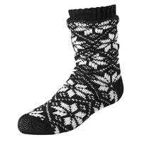 Terramar Slipper Socks with Gripper Dots - Women's - Black w/Pattern