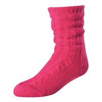 Terramar Slipper Socks with Gripper Dots - Women's - Pink Solid