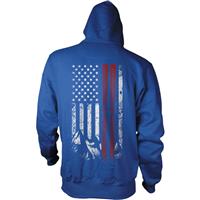Teevogue USA Ski Flag Hoodie - Royal
