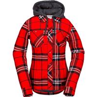 Volcom Circle Flannel Jacket - Women's - Fire Red
