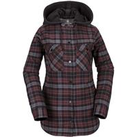 Volcom Hooded Flannel Jacket - Women's - Merlot