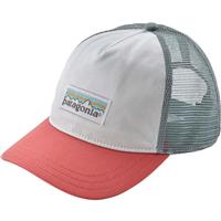 Patagonia Pastel P-6 Label Trucker Hat - Women's - White w/ Spiced Coral (WHIS)