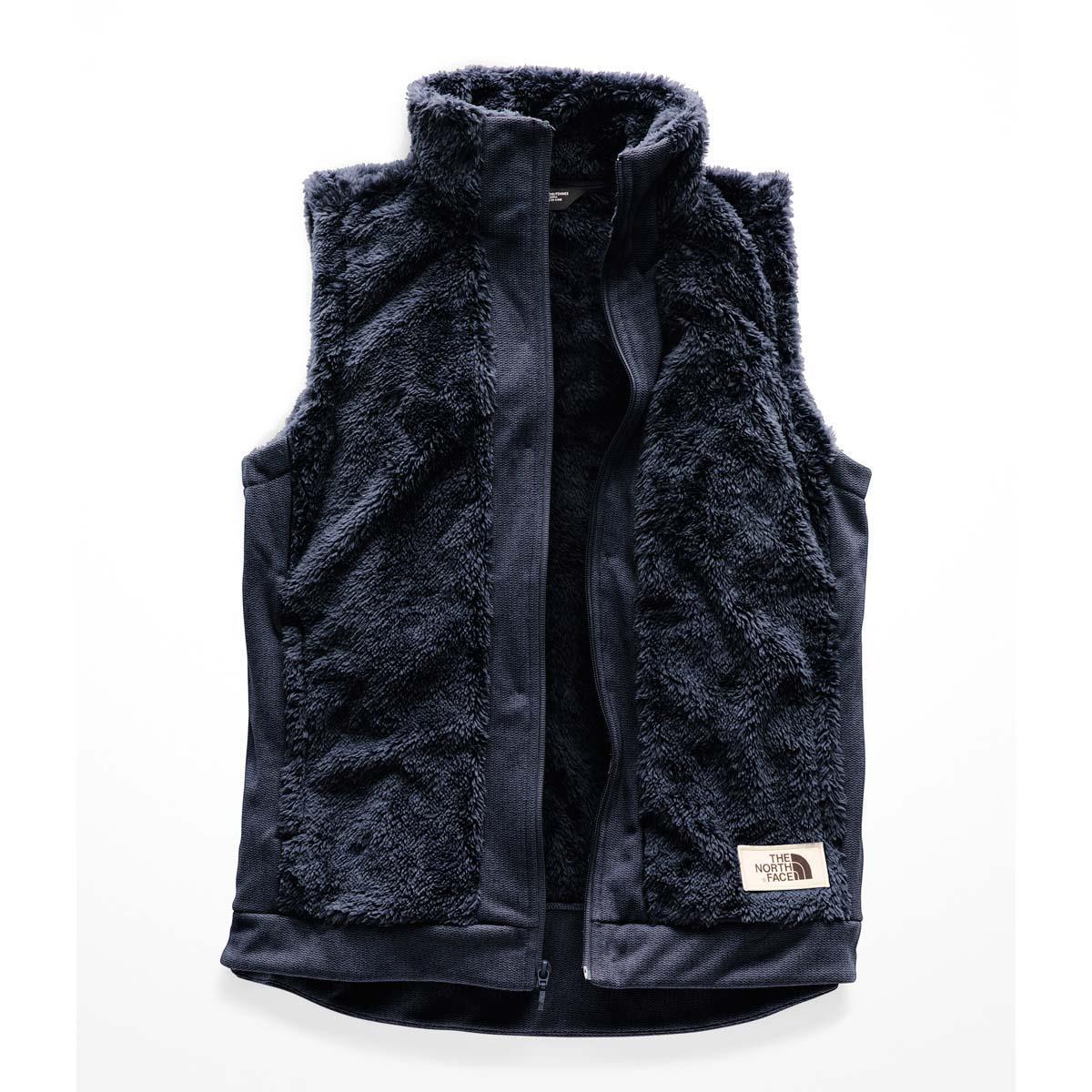 north face furry fleece vest