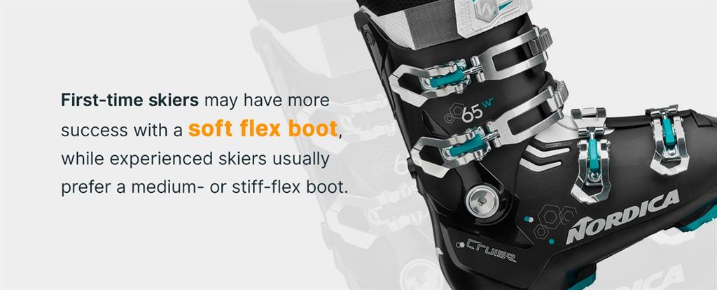 first time skiers may have more success with a soft flex boot
